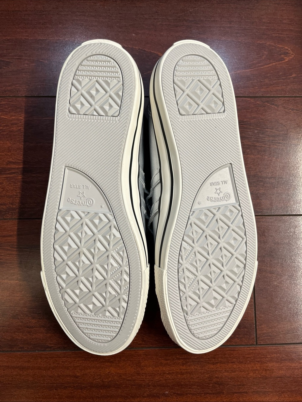 Womens 8 Converse Dainty Mary Jane OX Slip On Silver Leather A12201C HALF BOX - Picture 14 of 16